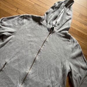Lauren Ralph Lauren Womans Zip‎ Up Hoodie Sz XL Logo Gray Warm Prep Ivy League